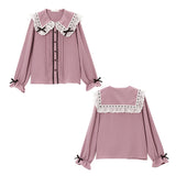 【メール便】選べる襟デザインロリータレースブラウス