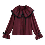 いばらの薔薇デザインフリルブラウス