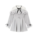 オフショルレースフリルワンピース