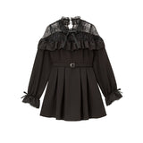 オフショルレースフリルワンピース