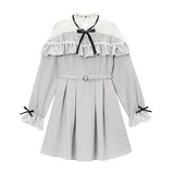 オフショルレースフリルワンピース