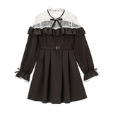 オフショルレースフリルワンピース