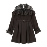 オフショルレースフリルワンピース