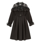 オフショルレースフリルワンピース