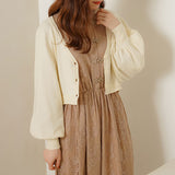 ボリュームスリーブショートカーディガン【ニット】