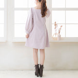 【選べる丈】ペンタゴンネックAラインワンピース