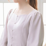 【選べる丈】ペンタゴンネックAラインワンピース