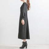 【選べる丈】ペンタゴンネックAラインワンピース