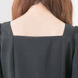 【選べる丈】ペンタゴンネックAラインワンピース