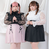 【メール便】レースボウタイフリルブラウス