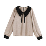 【メール便】薔薇ジャガードブラウス