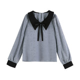 【メール便】薔薇ジャガードブラウス