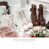 ハートカットロリータショートブーツ