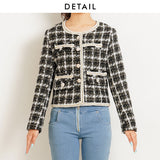 ゴールドボタンツイードジャケット