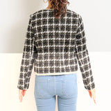 ゴールドボタンツイードジャケット