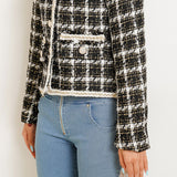 ゴールドボタンツイードジャケット