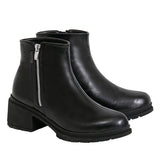 6cmヒールサイドジップショートブーツ