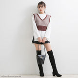 【前後2WAY】幾何学柄ビスチェ【ニット】