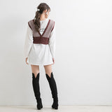 【前後2WAY】幾何学柄ビスチェ【ニット】