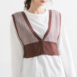 【前後2WAY】幾何学柄ビスチェ【ニット】