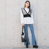 【前後2WAY】幾何学柄ビスチェ【ニット】