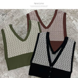 【前後2WAY】幾何学柄ビスチェ【ニット】