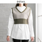 【前後2WAY】幾何学柄ビスチェ【ニット】