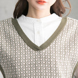 【前後2WAY】幾何学柄ビスチェ【ニット】
