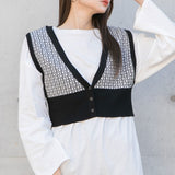 【前後2WAY】幾何学柄ビスチェ【ニット】