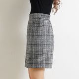 チェック柄タイトスカート