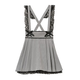 レースサス付きプリーツスカート