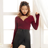 バストクロスセクシーニットトップス