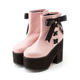 サイドレースアップショートブーツ