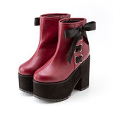 サイドレースアップショートブーツ