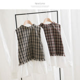 ツイードドッキングブラウス