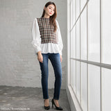 ツイードドッキングブラウス