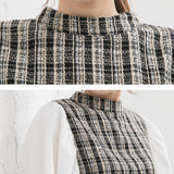 ツイードドッキングブラウス