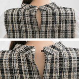 ツイードドッキングブラウス