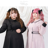 パイピングフリルナースワンピース