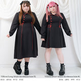 パイピングフリルナースワンピース