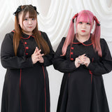 パイピングフリルナースワンピース