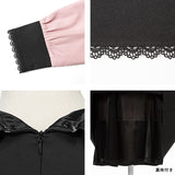 パイピングフリルナースワンピース