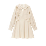 パイピングフリルナースワンピース