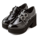 ダブルビジューバックルローファーパンプス