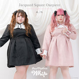 ジャガードスクエア切替ワンピ