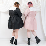 ジャガードスクエア切替ワンピ