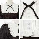 ジャガードスクエア切替ワンピ