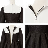 ジャガードスクエア切替ワンピ