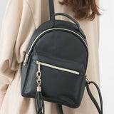 ジップアクセントフェイクレザーミニリュック