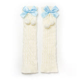 ぽんぽんリボンレッグウォーマー
